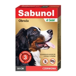 Sabunol OBROŻA Kleszcze PCHŁY 50cm CZERWONA działa 90 dni